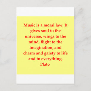great plato quote postcard