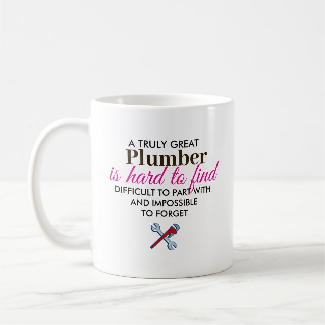 Great Plumber Personalised Name Gift Coffee Mug (Left)