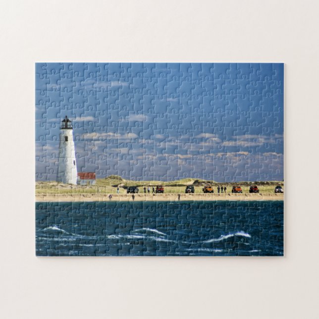 Great Point Lighthouse Nantucket MA Jigsaw Puzzle (Horizontal)