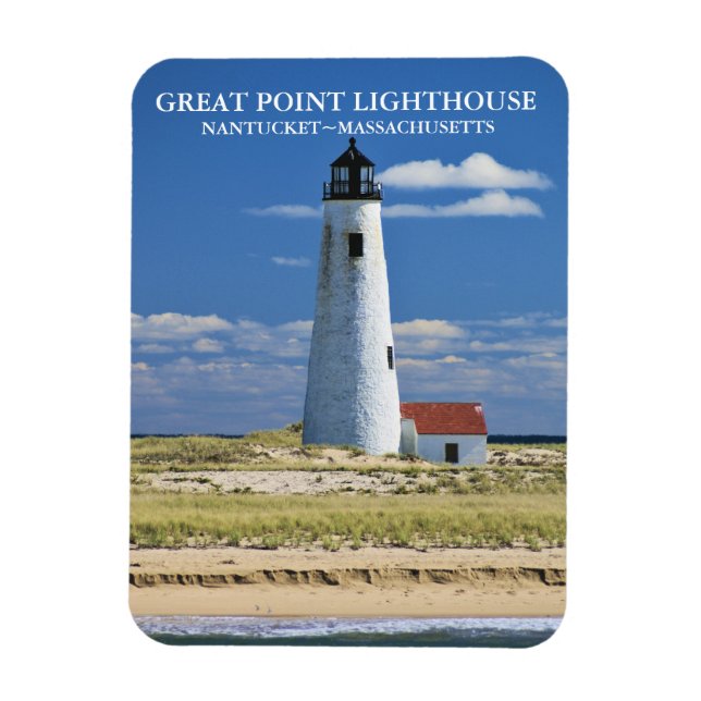 Great Point Lighthouse Nantucket MA Magnet (Vertical)