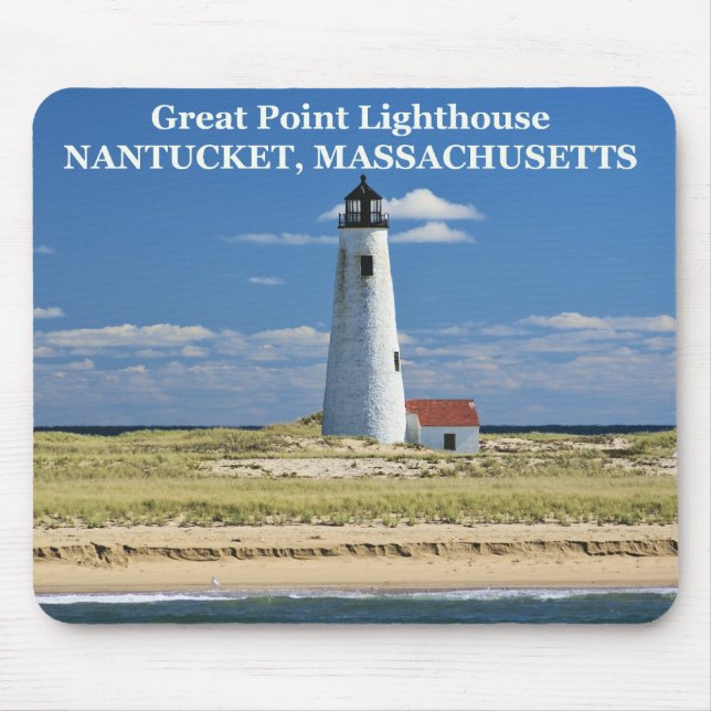 Great Point Lighthouse, Nantucket, MA Mousepad (Front)