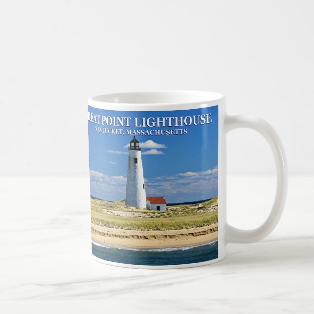 Great Point Lighthouse, Nantucket Mass Mug (Right)