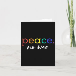 Great Present Peace No War Shirt Peace Graphic Tee Card