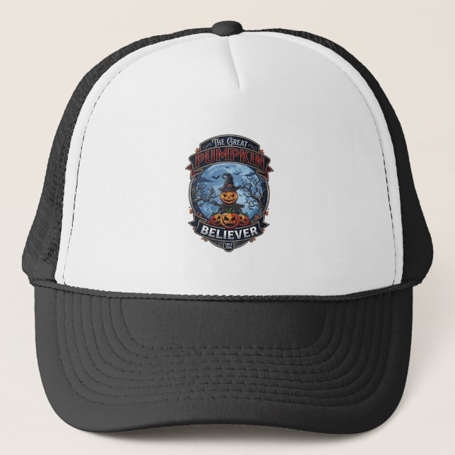 Great Pumpkin Believer Scarecrow Witch Hat Hallowe (Front)