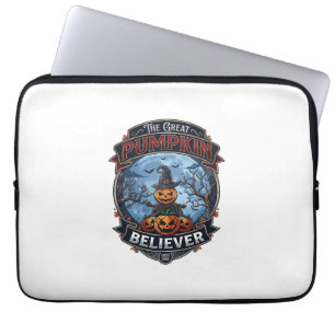 Great Pumpkin Believer Scarecrow Witch Hat Hallowe Laptop Sleeve
