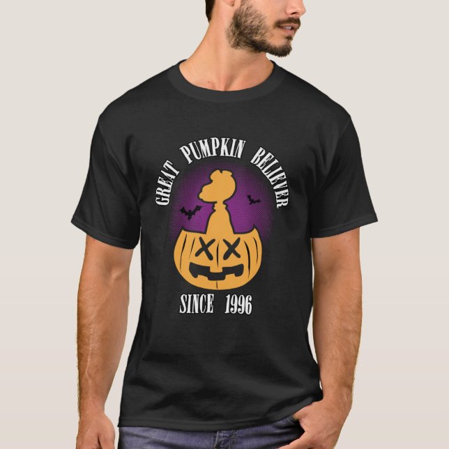 Great Pumpkin Believer Since 1996  Dog For Hallowe T-Shirt (Front)
