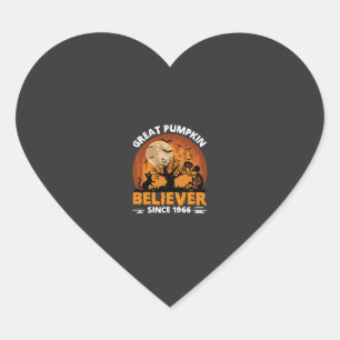Great Pumpkin Believer Since Halloween Skeleton Ca Heart Sticker