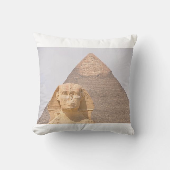 Great Pyramid of Giza Egypt Sphinx Monument Desert Cushion (Front)