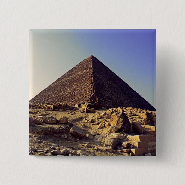 Great Pyramid of Giza Khufu 15 Cm Square Badge (Front)