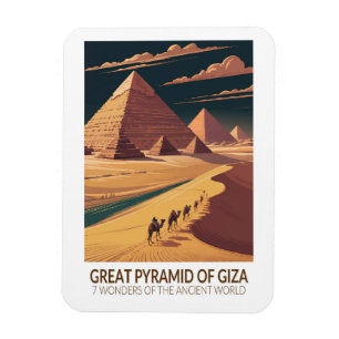 Great Pyramid of Giza Seven Wonders of the World Magnet
