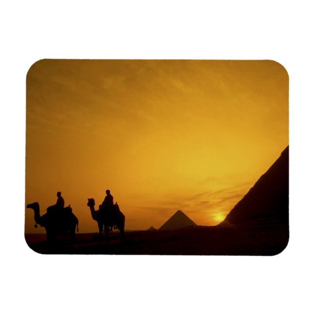 Great Pyramids of Giza, Egypt at sunset Magnet (Horizontal)