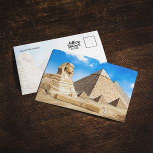 Great Pyramids of Giza Egypt Watercolor Postcard