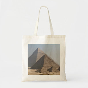 Great Pyramids of Giza under clear blue, Egypt Tote Bag