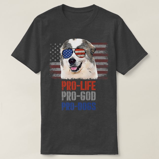 Great Pyrenee Pro Life Pro God Pro Dogs Premium  T-Shirt (Design Front)