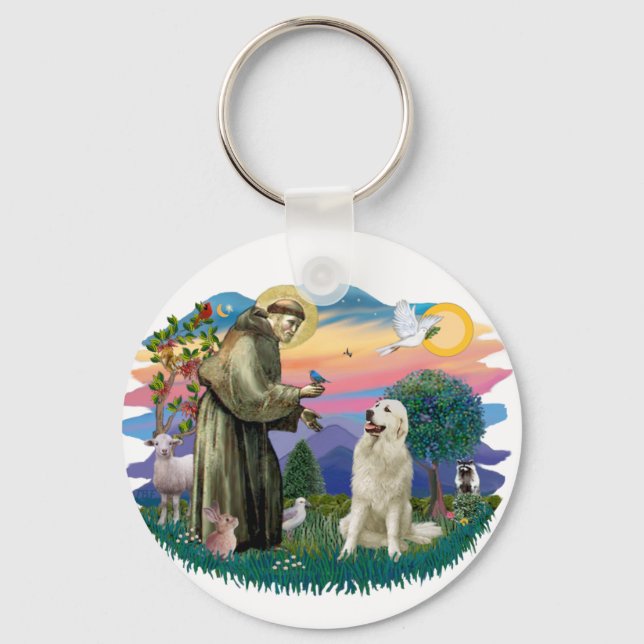 Great Pyrenees (#1) Key Ring (Front)