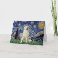 Great Pyrenees (3) in Starry Night (Van Gogh)