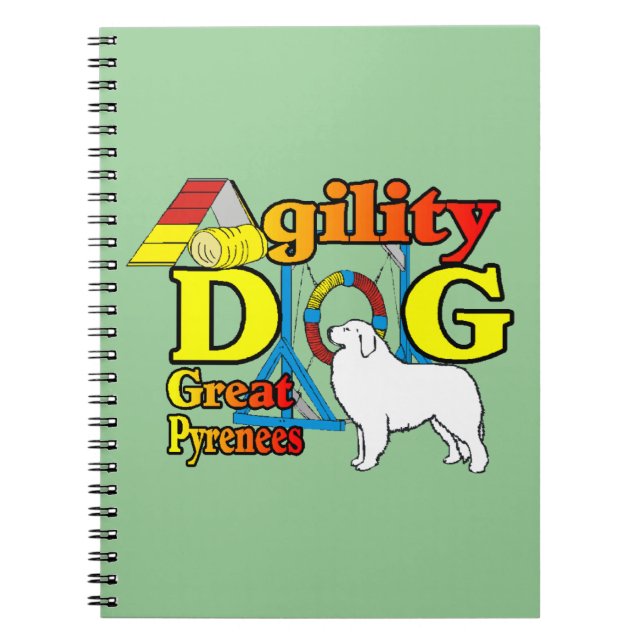 great_pyrenees_agility notebook (Front)