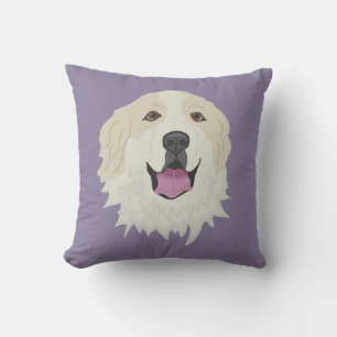 Great Pyrenees Badger Markings Cushion