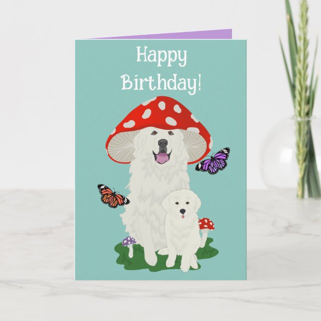 Great Pyrenees Birthday Card (Front)
