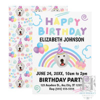 Great Pyrenees Birthday Invitation