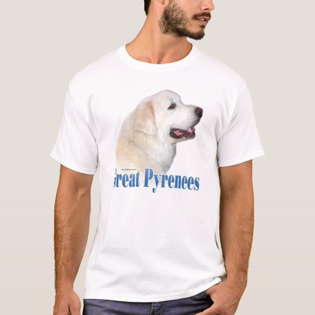 Great Pyrenees (black) Name T-Shirt (Front)