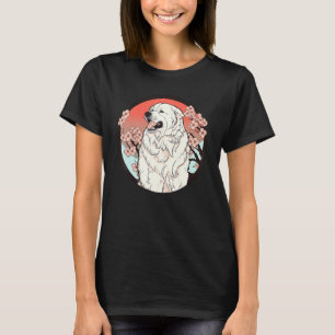 Great Pyrenees Cherry Blossom Funny Dog Flowers T-Shirt