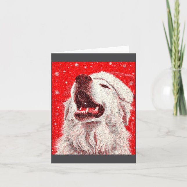 Great Pyrenees Christmas  Card (Front)