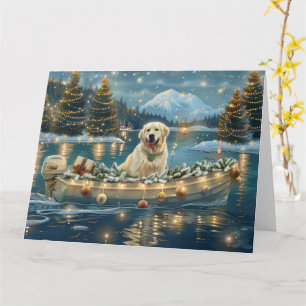 Great Pyrenees Christmas Festive Voyage Card