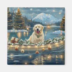 Great Pyrenees Christmas Festive Voyage Magnet