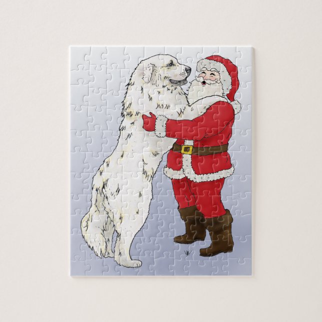 Great Pyrenees Christmas Puzzle (Vertical)
