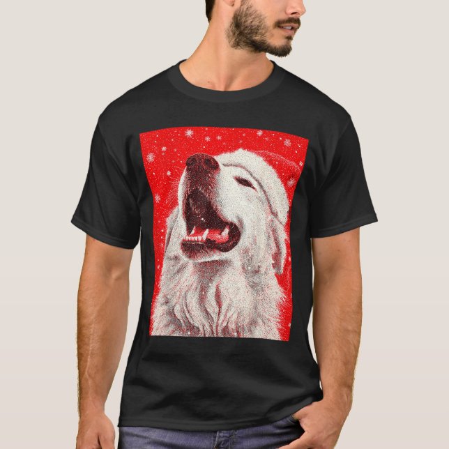 Great Pyrenees Christmas  T-Shirt (Front)