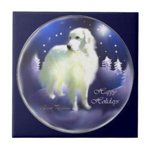 Great Pyrenees Christmas Tile