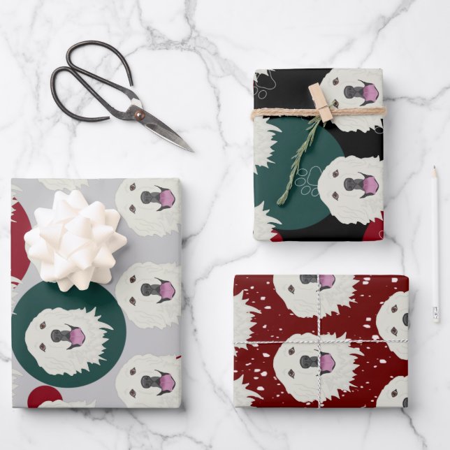 Great Pyrenees Christmas  Wrapping Paper Sheet (Front)