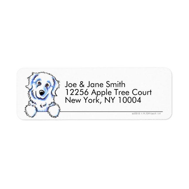 Great Pyrenees Clean & Simple Return Address Label (Front)