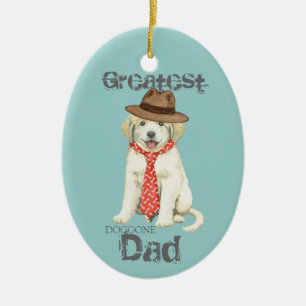 Great Pyrenees Dad Ceramic Ornament