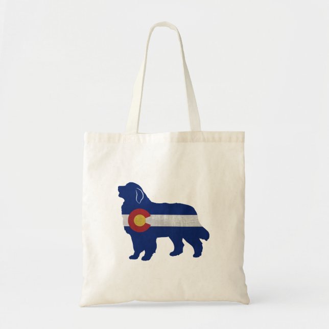 Great Pyrenees Dog Breed Colorado Flag Tote Bag (Front)