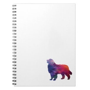 Great Pyrenees Dog Breed Geo Silhouette Purple Notebook