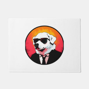 Great Pyrenees Dog Businessman   Doormat