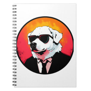 Great Pyrenees Dog Businessman Notebook