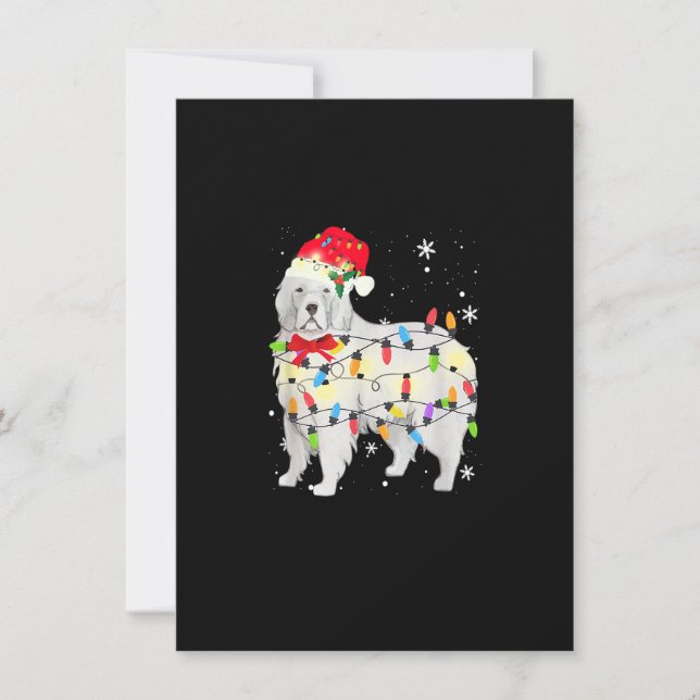 Great Pyrenees Dog Christmas Light Xmas Mum Dad Ap Invitation (Front)