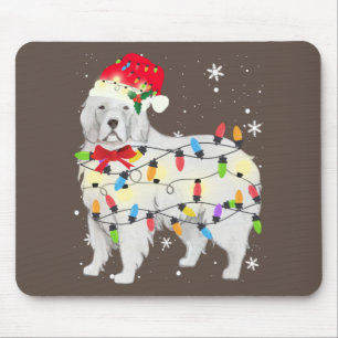 Great Pyrenees Dog Christmas Light Xmas Mum Dad Mouse Pad