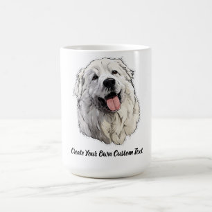Great Pyrenees Dog Create Your Own Custom Text Coffee Mug