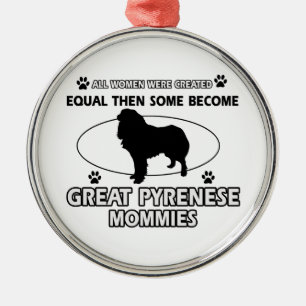 Great Pyrenees Dog Designs Metal Tree Decoration