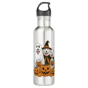 Great Pyrenees Dog Ghost Witch Halloween Matching 710 Ml Water Bottle