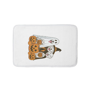 Great Pyrenees Dog Ghost Witch Halloween Matching  Bath Mat