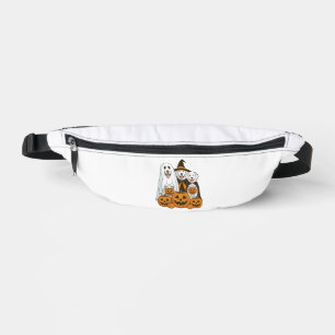 Great Pyrenees Dog Ghost Witch Halloween Matching Bum Bags