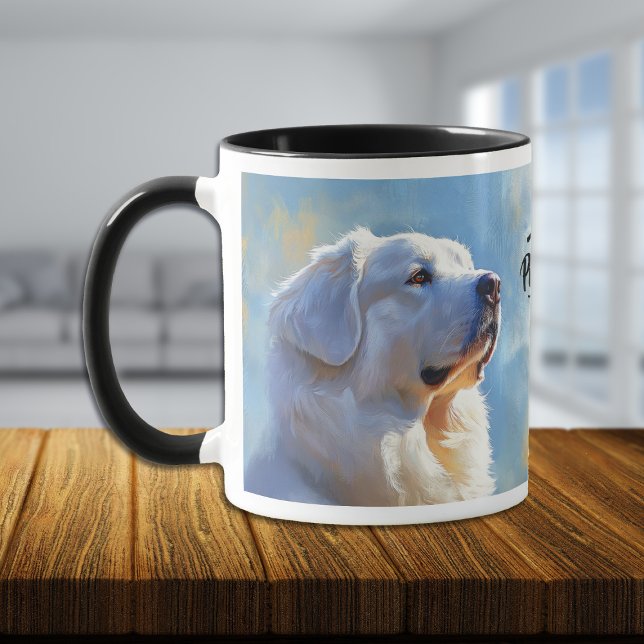 Great Pyrenees Dog Impressionistic Paint Mug (Creator Uploaded)