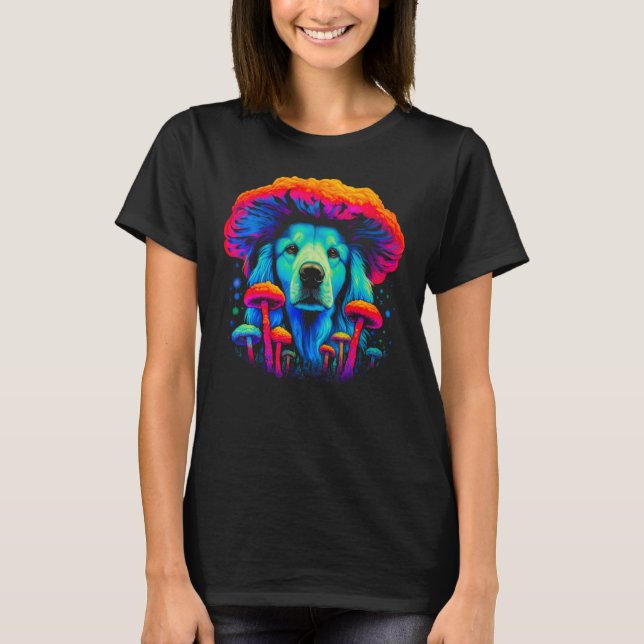 Great Pyrenees Dog Mushroom T-Shirt (Front)