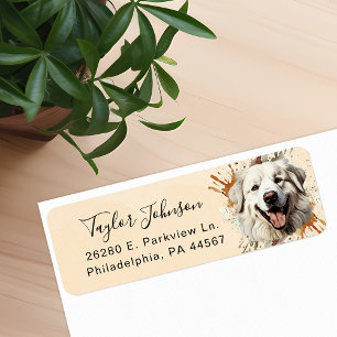 Great Pyrenees Dog Return Address Label