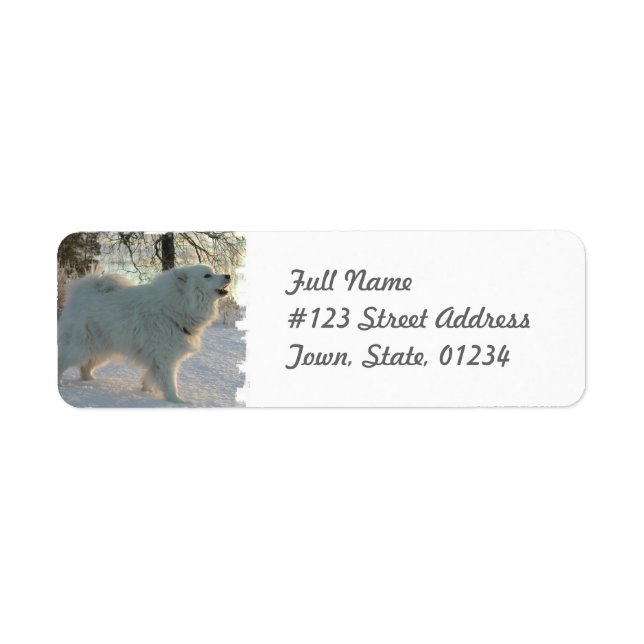 Great Pyrenees Dog Return Address Label (Front)